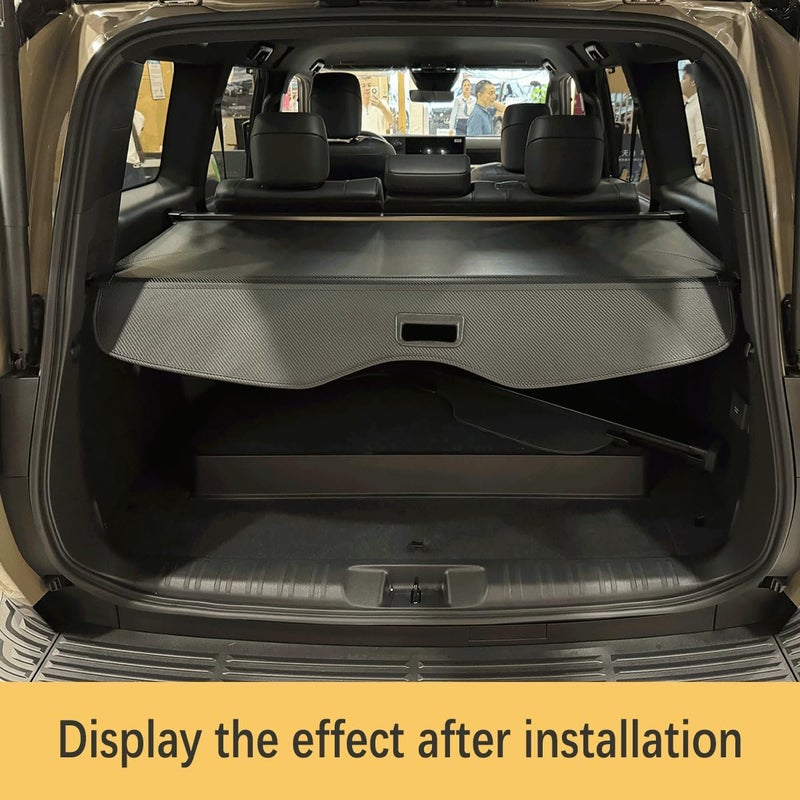 AQAE Cargo Cover Compatible with Toyota Land Cruiser Prado LC250 J250 2024 2025 Lexus GX550 Trunk Cover Retractable Rear Trunk Security Cover Shielding Shade Privacy Screen Cover Land Cruiser Cargo Cover - Image 5